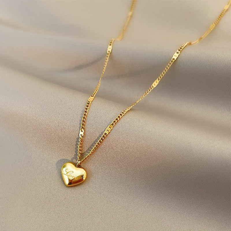 Necklace for Women Vintage Love Heart Pendant Party Jewelry — alternate product view