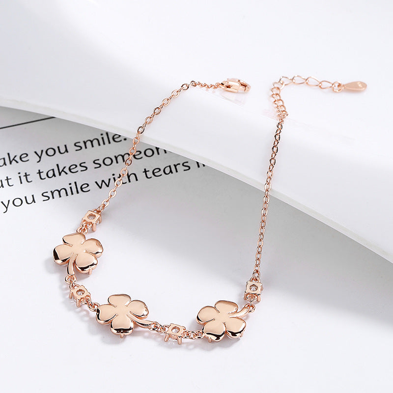 Opal Crystal Gemstones Chain Bracelets for Women Zircon Diamonds Rose Gold Jewelry Bijoux Girlfriend Gifts — product detail
