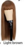 Qi Bangs Black and Brown Long Straight Hair — alternate product view