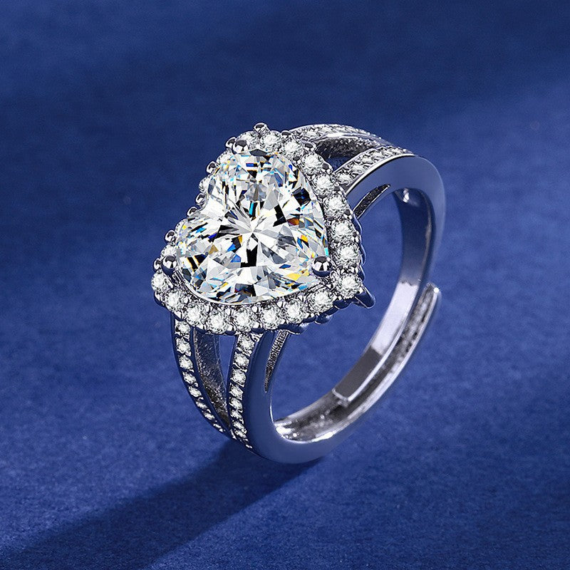 1ct Simulated Moissanite Six-prong Ring Jewelry for Women — product view