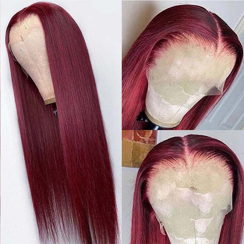 Full Wig Long Straight Front Lace Wig Smooth Hair — additional product view
