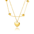 Multilayer Heart Pendant Necklaces for Women Stainless Steel Chain Choker Zircon Moon Star Necklace Jewelry — alternate detail