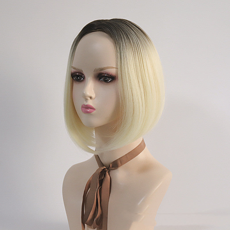 Women's Wigs with Medium Split Short Bob Gradient — alternate product view