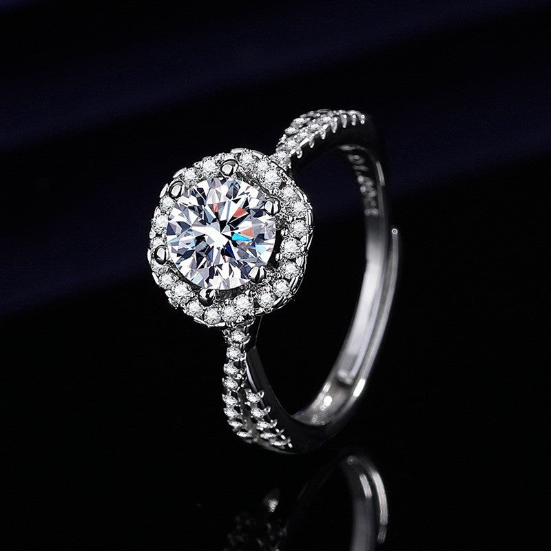1ct Simulated Moissanite Six-prong Ring Jewelry for Women — alternate product view