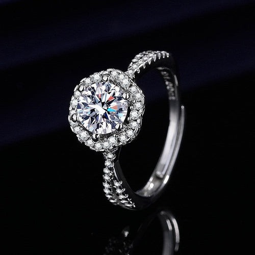 1ct Simulated Moissanite Six-prong Ring Jewelry for Women — alternate product view