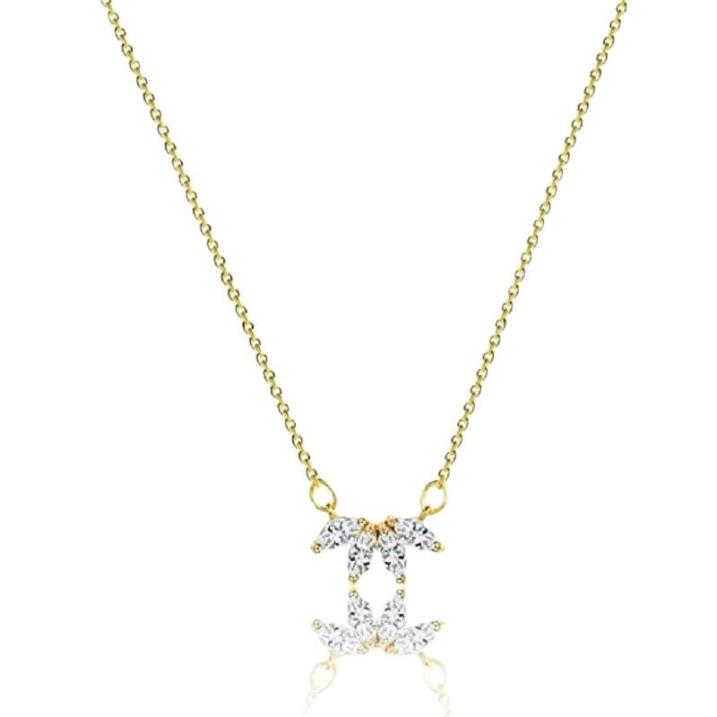 Minimalist Shining Flower Petal Necklace for Women Lotus Flower Pendant Necklace Female Party Anniversary Jewelry — detail view