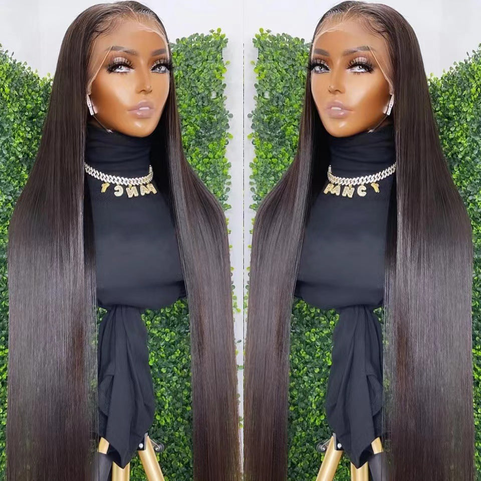 Front Lace Long Straight African Women Wig — alternate detail