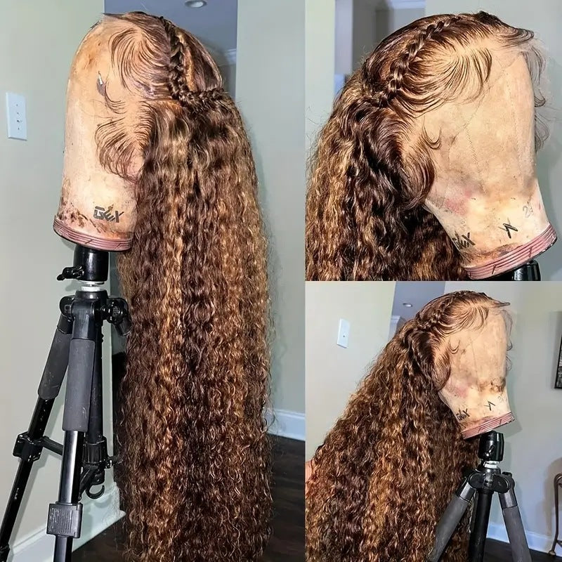 Small Volume Wound Tube Afro Long Curly Wig — alternate product view