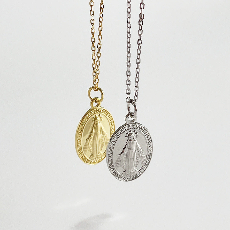 S925 Vintage Cameo Necklace Oval Necklace for Women Jewelry — product detail
