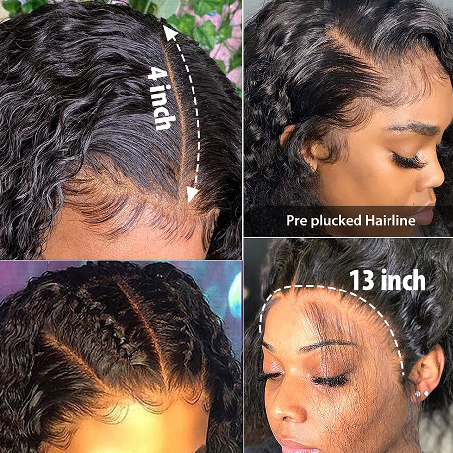 Deep Wave T Part Frontal Wig Human Hair Wig — alternate product view