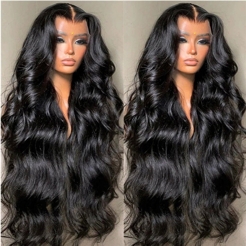Front Lace Wig Women with Long Black Curly Hair — alternate detail