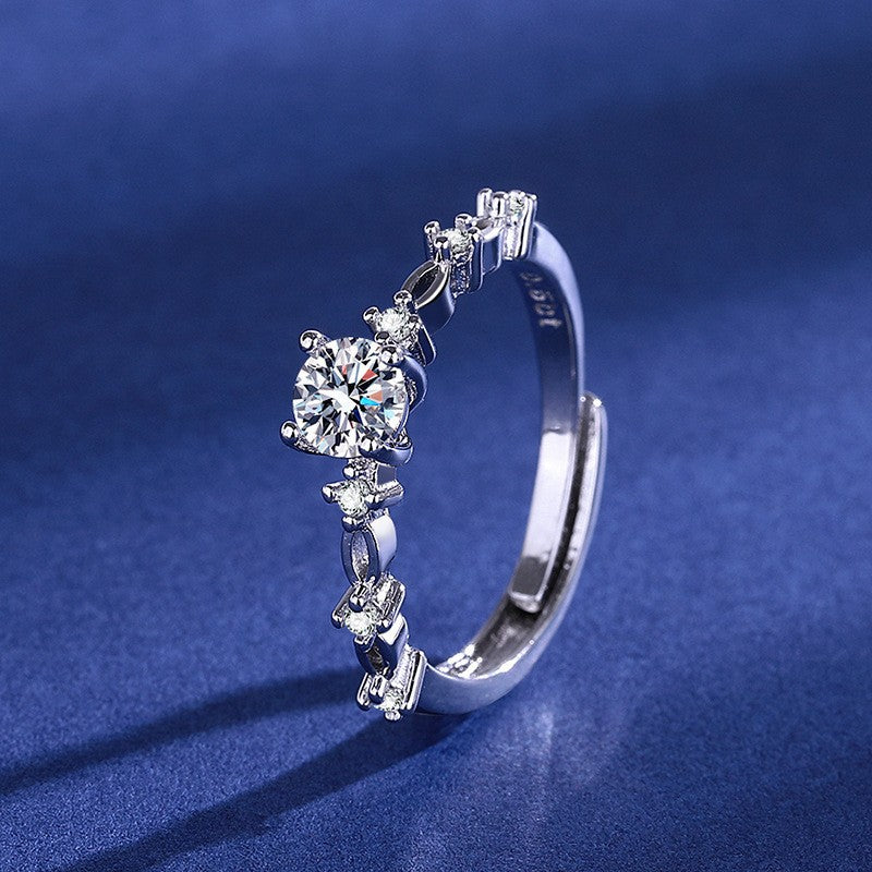1ct Simulated Moissanite Six-prong Ring Jewelry for Women — main product view
