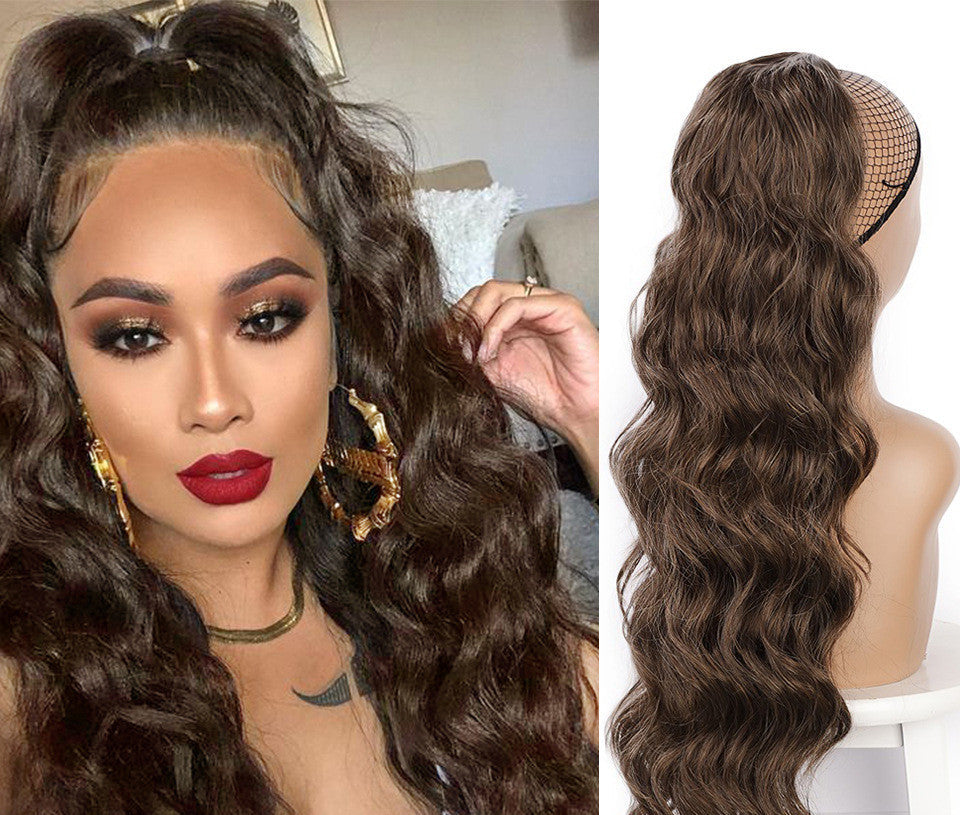 Wig Big Wave Drawstring Ponytail Matte High Temperature Silk Chemical Fiber Wig — additional product view