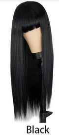Qi Bangs Black and Brown Long Straight Hair — additional product view