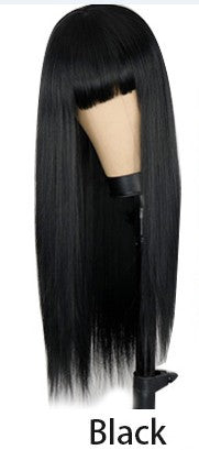 Qi Bangs Black and Brown Long Straight Hair — additional product view