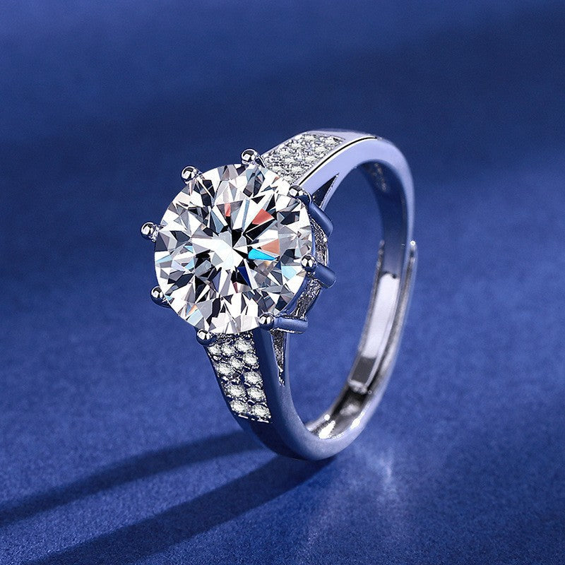 1ct Simulated Moissanite Six-prong Ring Jewelry for Women — product view