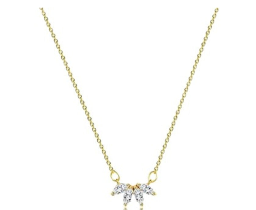 Minimalist Shining Flower Petal Necklace for Women Lotus Flower Pendant Necklace Female Party Anniversary Jewelry — product detail