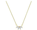Minimalist Shining Flower Petal Necklace for Women Lotus Flower Pendant Necklace Female Party Anniversary Jewelry — product detail