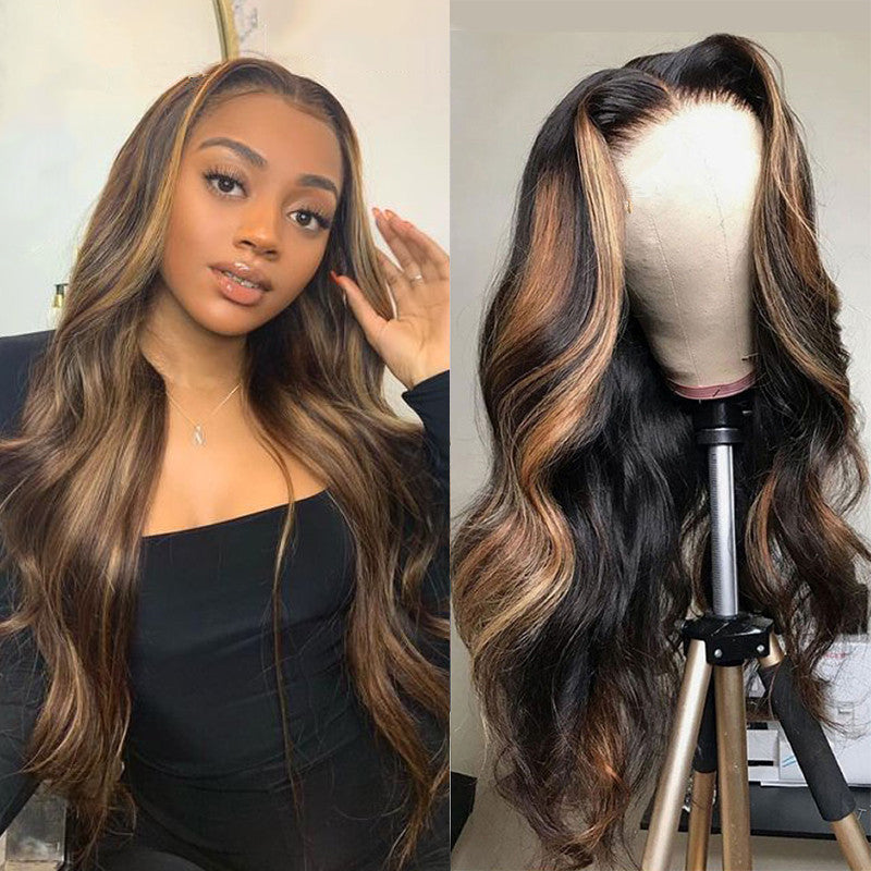 Women's Wigs, Long Curly Hair, Chemical Fiber Wigs, Rose Net — main product view