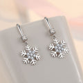 Snowflake Earrings with Rhinestones Personalized Christmas Earrings for Women Jewelry — alternate product view
