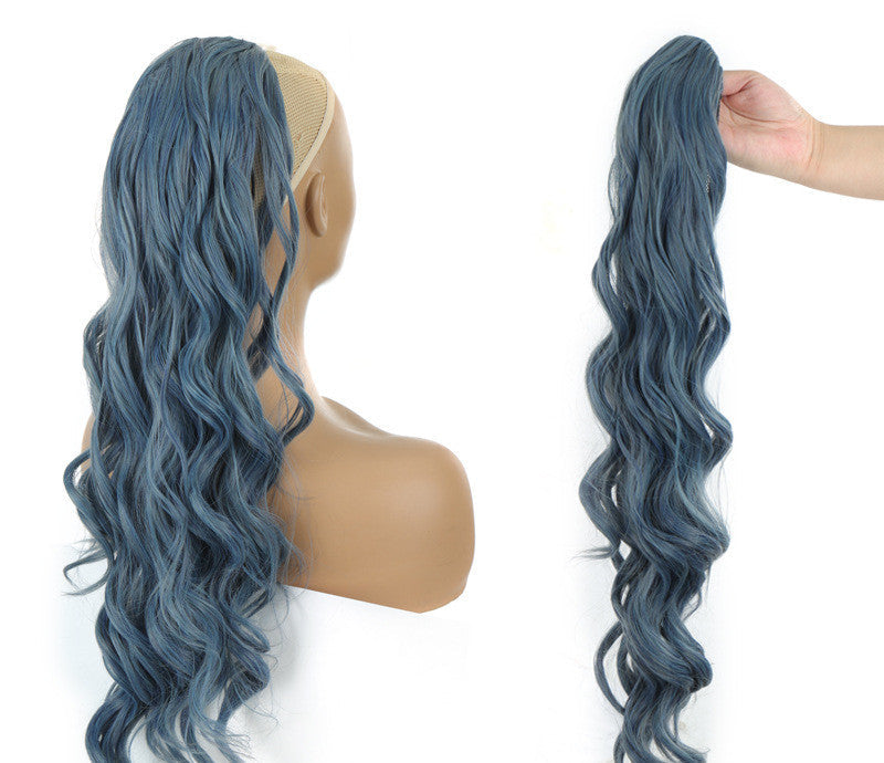 Wig Big Wave Drawstring Ponytail Matte High Temperature Silk Chemical Fiber Wig — main product view