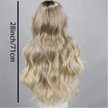 T-shaped Lace Gold Gradient Wavy Curly Hair Wigs — alternate product view