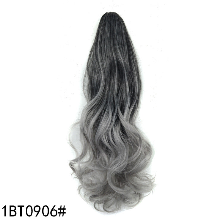 Colorful Gradient Color Clip Ponytail Wig — additional product view